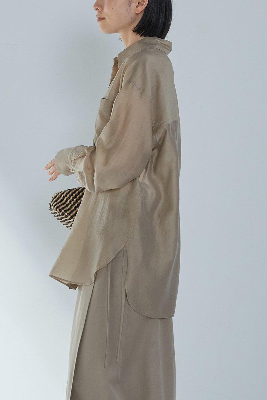 【プルミエ アロンディスモン/1er Arrondissement】のシアーシャツ 人気、トレンドファッション・服の通販 founy(ファニー) 　ファッション　Fashion　レディースファッション　Ladies' Fashion Online　トップス・カットソー　Tops/Tshirt　シャツ/ブラウス　Shirts/Blouses　シアー　Sheer　スリーブ　Sleeve　ロング　Long　other-6|ID: prp329100004512228 ipo3291000000032074538