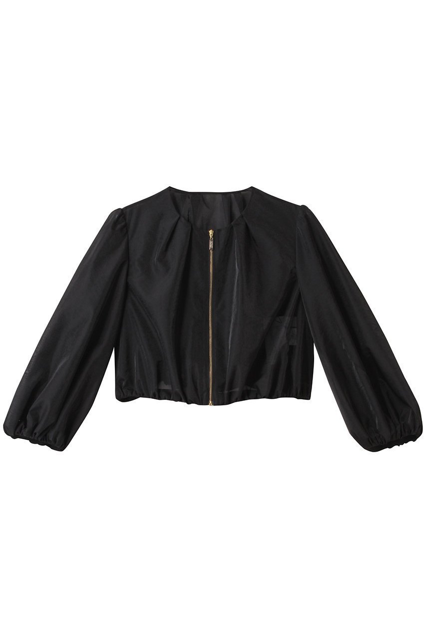 【アルアバイル/allureville】の【Loulou Willoughby】ボリュームパフシアーBO インテリア・キッズ・メンズ・レディースファッション・服の通販 founy(ファニー) 　ファッション　Fashion　レディースファッション　Fashion for Women　アウター　Coat / Outerwear Collection　レディースジャケット・軽アウター　Jackets　ブルゾンジャケット・スポーティアウター　Blouson Jackets　コンパクト　Compact, Small Size　シアー　Sheer, See-Through　ジャケット　Jacket, Outerwear　スリーブ　Sleeve, Long Sleeve / Short Sleeve　フェミニン　Feminine, Girly　ブルゾン　Blouson, Bomber Jacket　再入荷　Restock / Back in Stock　夏　Summer　春　Spring　S/S・春夏　SS, Spring/Summer, Warm Season　ブラック|ID: prp329100004512242 ipo3291000000032707391