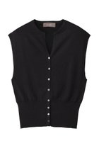 【エリオポール/heliopole】のフレンチスリーブニットベスト 人気、トレンドファッション・服の通販 founy(ファニー) ファッション Fashion レディースファッション Fashion for Women トップス・カットソー Cut & Sew Tops ニット Knit Tops & Sweaters ベスト&ジレ / 重ね着スタイル Vests & Gilets カジュアルプルオーバー・ニットトップス Pullovers & Knit Tops / Casual Pullovers スリーブ Sleeve, Long Sleeve / Short Sleeve フレンチ French, French Style ベスト Vest, Waistcoat 再入荷 Restock / Back in Stock thumbnail ブラック|ID: prp329100004512254 ipo3291000000032703815