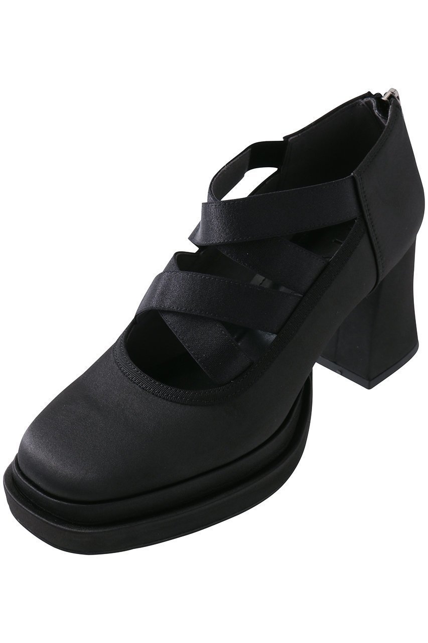 【ダニエラ アンド ジェマ/Daniella & GEMMA】のダブルストームサテンバレエパンプス インテリア・キッズ・メンズ・レディースファッション・服の通販 founy(ファニー) 　ファッション　Fashion　レディースファッション　Fashion for Women　クッション　Cushion, Throw Pillow　サテン　Satin, Glossy Fabric　シャイニー　Shiny, Glossy Finish　バレエ　Ballet, Ballet Style　エレガント 上品　Elegant　ブラック生地|ID: prp329100004512260 ipo3291000000035379439