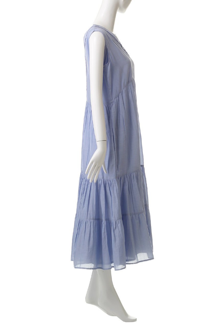 【マーレット/MERLETTE】のMARISA CHAMBRAY Vネックティアードドレス 人気、トレンドファッション・服の通販 founy(ファニー) 　ファッション　Fashion　レディースファッション　Fashion for Women　ワンピース　Dresses　フォーマル・パーティードレス・結婚式用ドレス　Elegant & Casual Dresses　チュニック　Tunic Tops & Dresses　サンダル　Sandals, Summer Shoes　チュニック　Tunic, Long Top　ドレス　Dress, One-Piece　フェミニン　Feminine, Girly　再入荷　Restock / Back in Stock　other-3|ID: prp329100004512269 ipo3291000000032731613