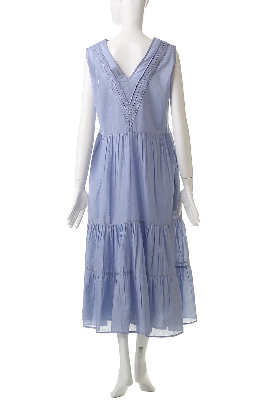 【マーレット/MERLETTE】のMARISA CHAMBRAY Vネックティアードドレス 人気、トレンドファッション・服の通販 founy(ファニー) 　ファッション　Fashion　レディースファッション　Fashion for Women　ワンピース　Dresses　フォーマル・パーティードレス・結婚式用ドレス　Elegant & Casual Dresses　チュニック　Tunic Tops & Dresses　サンダル　Sandals, Summer Shoes　チュニック　Tunic, Long Top　ドレス　Dress, One-Piece　フェミニン　Feminine, Girly　再入荷　Restock / Back in Stock　other-4|ID: prp329100004512269 ipo3291000000032731614
