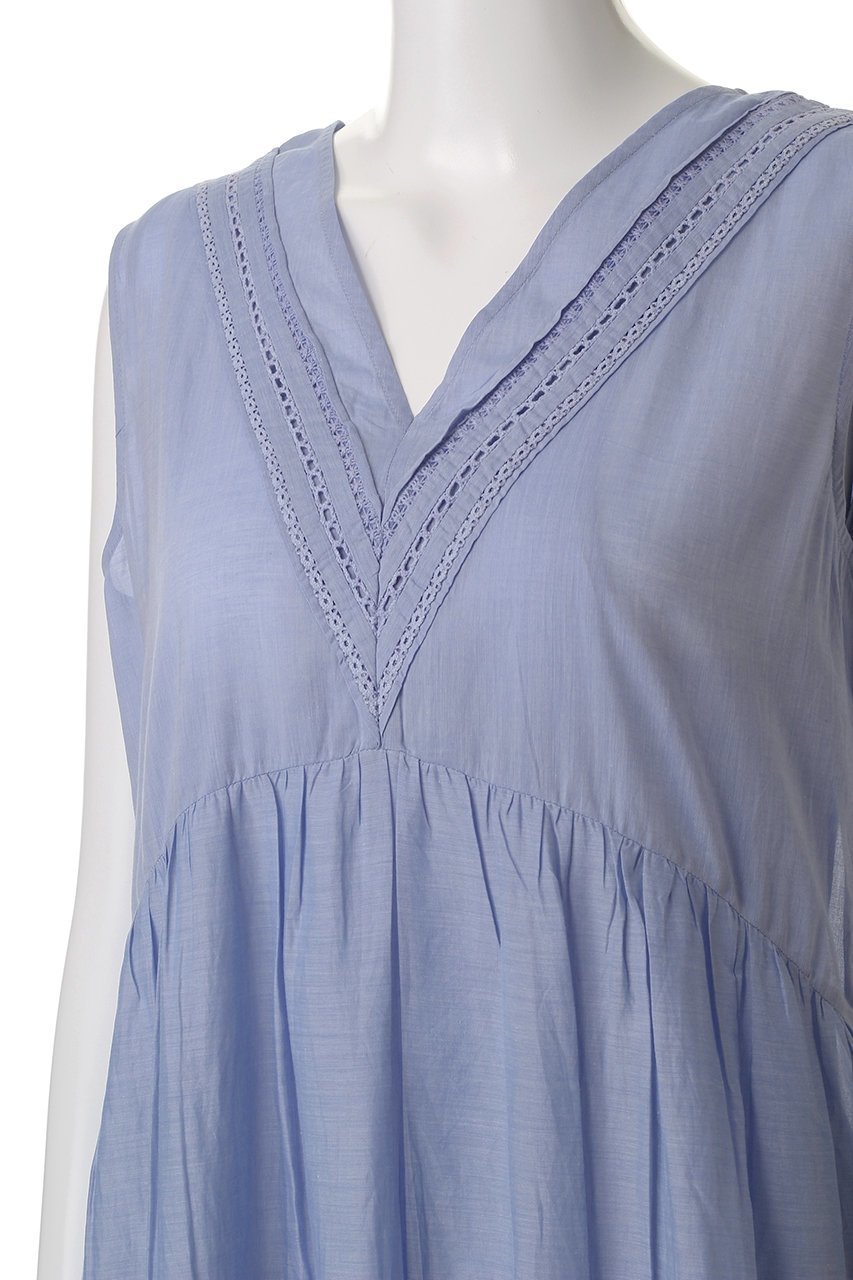 【マーレット/MERLETTE】のMARISA CHAMBRAY Vネックティアードドレス 人気、トレンドファッション・服の通販 founy(ファニー) 　ファッション　Fashion　レディースファッション　Fashion for Women　ワンピース　Dresses　フォーマル・パーティードレス・結婚式用ドレス　Elegant & Casual Dresses　チュニック　Tunic Tops & Dresses　サンダル　Sandals, Summer Shoes　チュニック　Tunic, Long Top　ドレス　Dress, One-Piece　フェミニン　Feminine, Girly　再入荷　Restock / Back in Stock　other-5|ID: prp329100004512269 ipo3291000000032731615