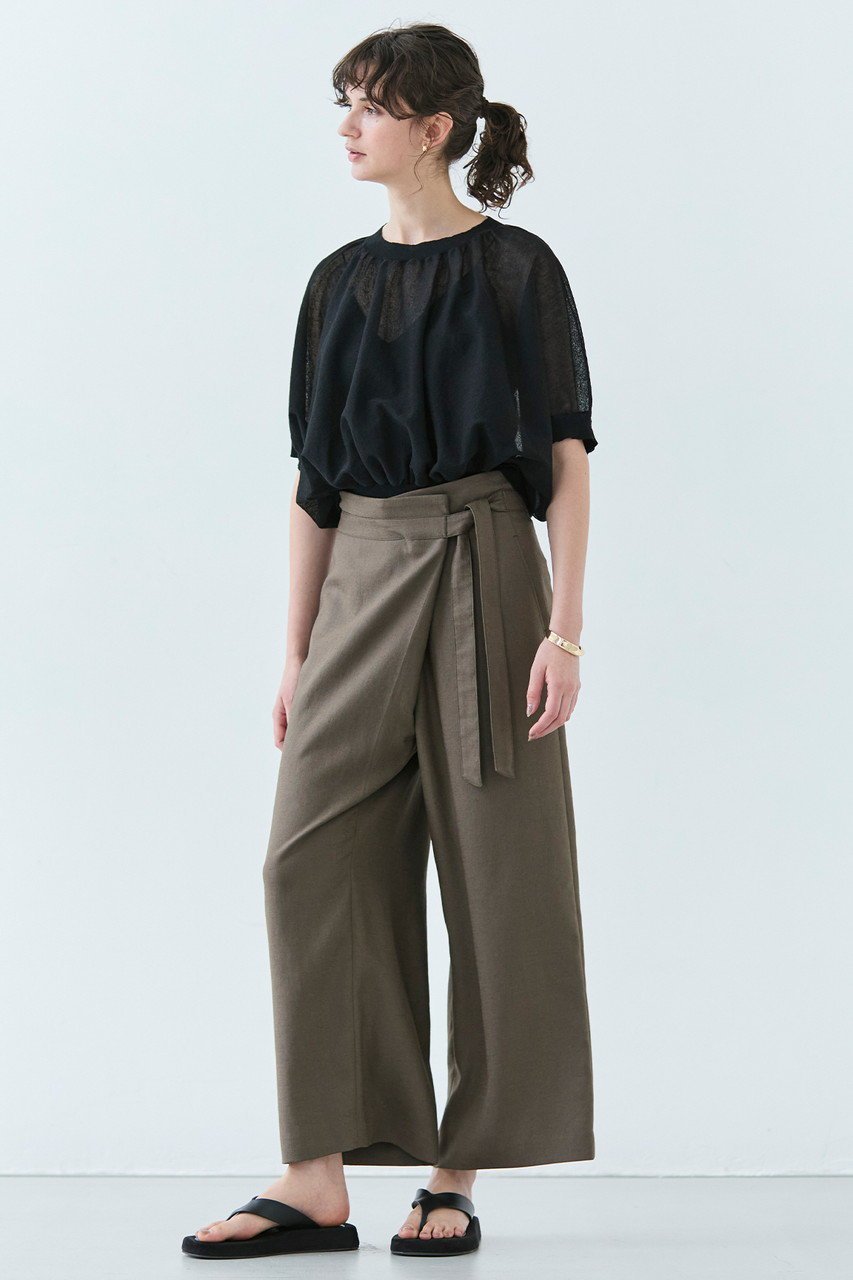 【ベイジ,/BEIGE,】のCAROLE(キャロル)/リネンライクラップワイドパンツ 人気、トレンドファッション・服の通販 founy(ファニー) 　ファッション　Fashion　レディースファッション　Ladies' Fashion Online　パンツ　Pants　アシンメトリー　Asymmetry　ラップ　Wrap　エレガント 上品　Elegant　夏　Summer　other-6|ID: prp329100004512274 ipo3291000000032100065