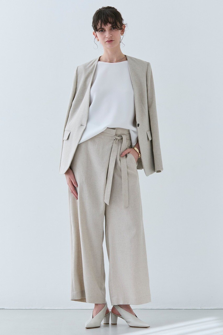 【ベイジ,/BEIGE,】のCAROLE(キャロル)/リネンライクラップワイドパンツ 人気、トレンドファッション・服の通販 founy(ファニー) 　ファッション　Fashion　レディースファッション　Fashion for Women　パンツ　Pants & Trousers　アシンメトリー　Asymmetrical Style　ラップ　Wrap, Wrap Design　エレガント 上品　Elegant　夏　Summer　other-6|ID: prp329100004512274 ipo3291000000035395596