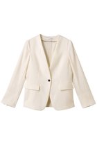 【ベイジ,/BEIGE,】のCAROLE(キャロル)/リネンライクノーカラーハーフ丈ジャケット Ecru|ID: prp329100004512276 ipo3291000000035864504