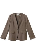 【ベイジ,/BEIGE,】のCAROLE(キャロル)/リネンライクノーカラーハーフ丈ジャケット Mocha|ID: prp329100004512276 ipo3291000000035864506
