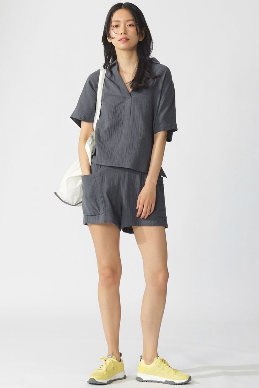 【エコアルフ/ECOALF】のYERA ショーツ / YERAALF SHORTS WOMAN インテリア・キッズ・メンズ・レディースファッション・服の通販 founy(ファニー) 　ファッション　Fashion　レディースファッション　Fashion for Women　パンツ　Pants & Trousers　ショートパンツ・ハーフパンツ　High-Waisted & Relaxed Shorts　おすすめ　Recommended / Our Picks　ショーツ　Shorts, Short Pants　ショート　Short, Short Length　セットアップ　Set-Up, Coordinated Outfit　ファブリック　Fabric, Textile　ポケット　Pocket, Pocket Detail　リゾート　Resort, Vacation Style　リラックス　Relax, Relaxed Fit　グレー|ID: prp329100004512277 ipo3291000000032899611