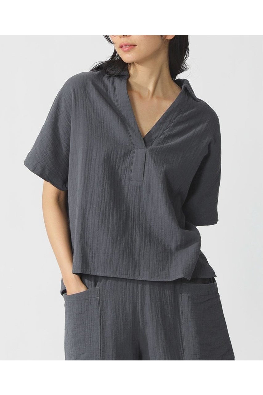【エコアルフ/ECOALF】のDENISALF シャツ / DENISALF SHIRT WOMAN インテリア・キッズ・メンズ・レディースファッション・服の通販 founy(ファニー) 　ファッション　Fashion　レディースファッション　Ladies' Fashion Online　トップス・カットソー　Tops/Tshirt　シャツ/ブラウス　Shirts/Blouses　ショーツ　Shorts　ショート　Short　スリーブ　Sleeve　セットアップ　Set Up　ファブリック　Fabric　フィット　Fit　リゾート　Resort　リラックス　Relax　夏　Summer　グレー|ID: prp329100004512278 ipo3291000000031874299