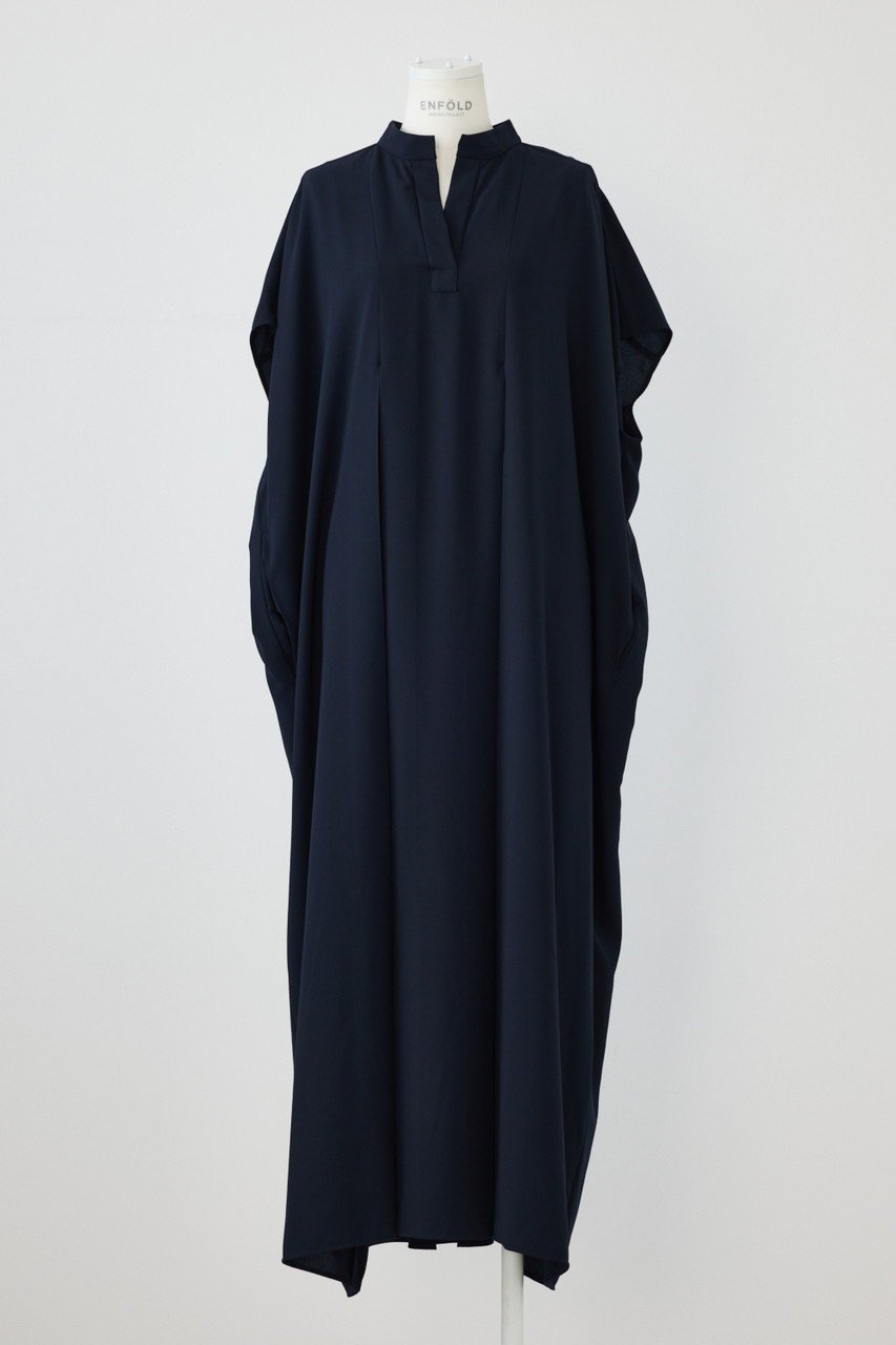 【エンフォルド/ENFOLD】のWIDE BOX DRESS/ドレス インテリア・キッズ・メンズ・レディースファッション・服の通販 founy(ファニー) 　ファッション　Fashion　レディースファッション　WOMEN　ワンピース　Dress　ドレス　Party Dresses　チュニック　Tunic　エレガント 上品　Elegant　チュニック　Tunic　ドレス　Dress　ドレープ　Drape　ロング　Long　ワイド　Wide　NEW・新作・新着・新入荷　New Arrivals　ダークネイビー|ID: prp329100004513382 ipo3291000000031886897