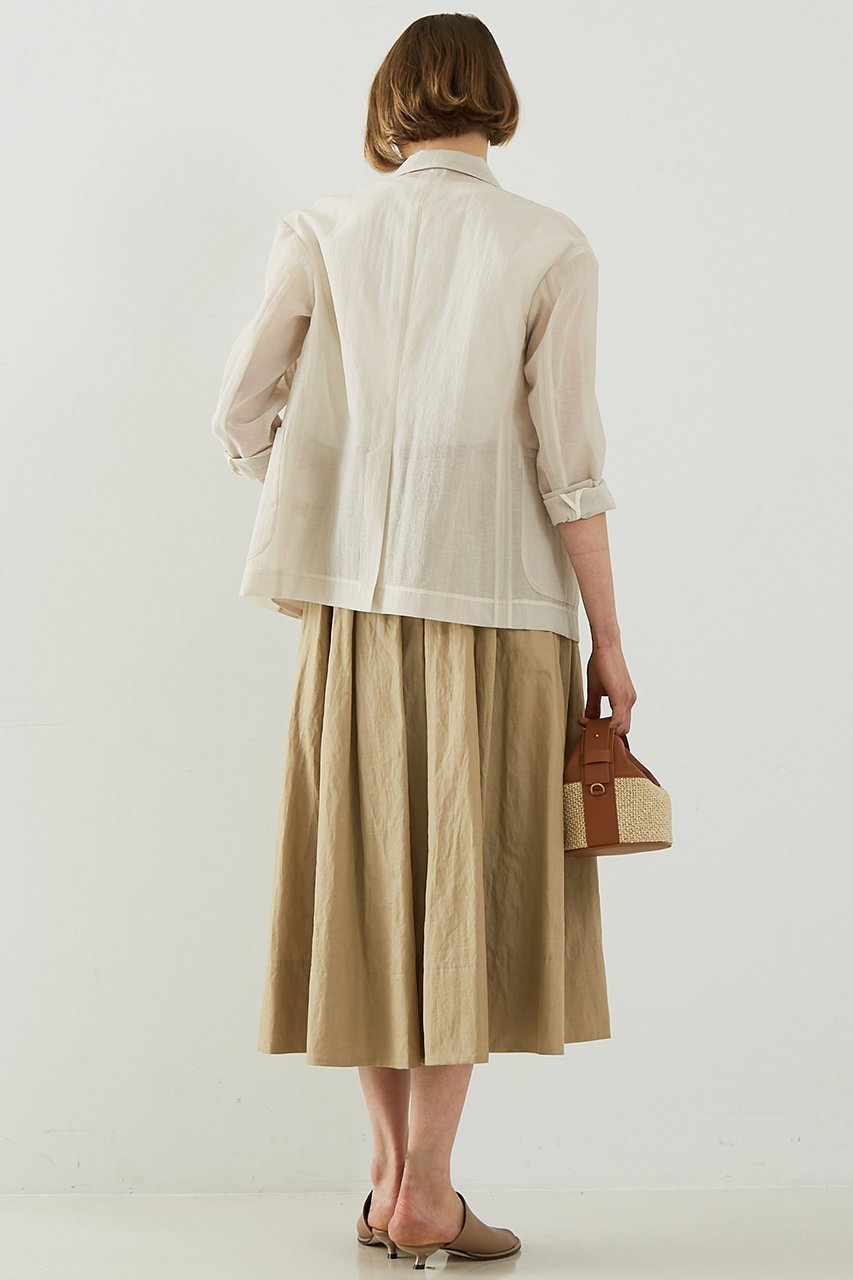 【デザイン ワークス/DESIGN WORKS】のリネン混シアーオーバーサイズジャケット 人気、トレンドファッション・服の通販 founy(ファニー) 　ファッション　Fashion　レディースファッション　Fashion for Women　アウター　Coat / Outerwear Collection　レディースジャケット・軽アウター　Jackets　シアー　Sheer, See-Through　ショルダー　Shoulder, Shoulder Strap　ジャケット　Jacket, Outerwear　ダブル　Double, Double-Breasted　トレンド　Trend, Trending Now　ドロップ　Drop Shoulder, Dropped Style　リネン　Linen, Linen Fabric　リラックス　Relax, Relaxed Fit　防寒　Cold Protection, Winter-Ready　other-8|ID: prp329100004513389 ipo3291000000034091776