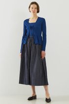 【デザイン ワークス/DESIGN WORKS】の2WAYリブペプラムボレロカーディガン ブルー|ID: prp329100004513390 ipo3291000000034957095