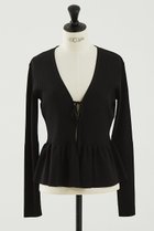 【デザイン ワークス/DESIGN WORKS】の2WAYリブペプラムボレロカーディガン ブラック|ID: prp329100004513390 ipo3291000000034957096