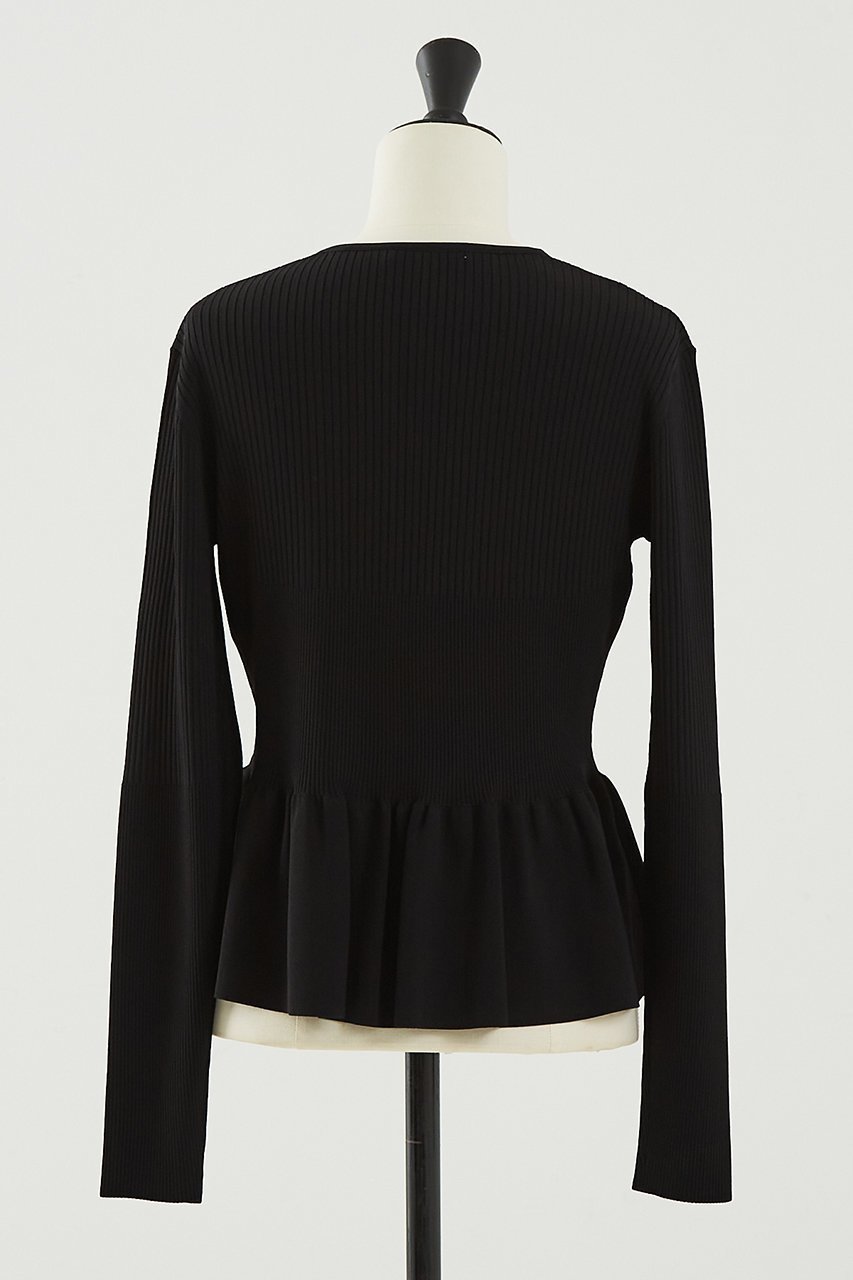 【デザイン ワークス/DESIGN WORKS】の2WAYリブペプラムボレロカーディガン 人気、トレンドファッション・服の通販 founy(ファニー) 　ファッション　Fashion　レディースファッション　Fashion for Women　トップス・カットソー　Cut & Sew Tops　ニット　Knit Tops & Sweaters　カーディガン・羽織り　Layered Style Cardigans　おすすめ　Recommended / Our Picks　アンサンブル　Ensemble Set　カーディガン　Cardigan, Knitwear　コンパクト　Compact, Small Size　タンク　Tank Top, Sleeveless Top　ドレス　Dress, One-Piece　フィット　Fit, Slim Fit　ペプラム　Peplum, Flared Hem　リボン　Ribbon, Bow　エレガント 上品　Elegant　other-3|ID: prp329100004513390 ipo3291000000034957098