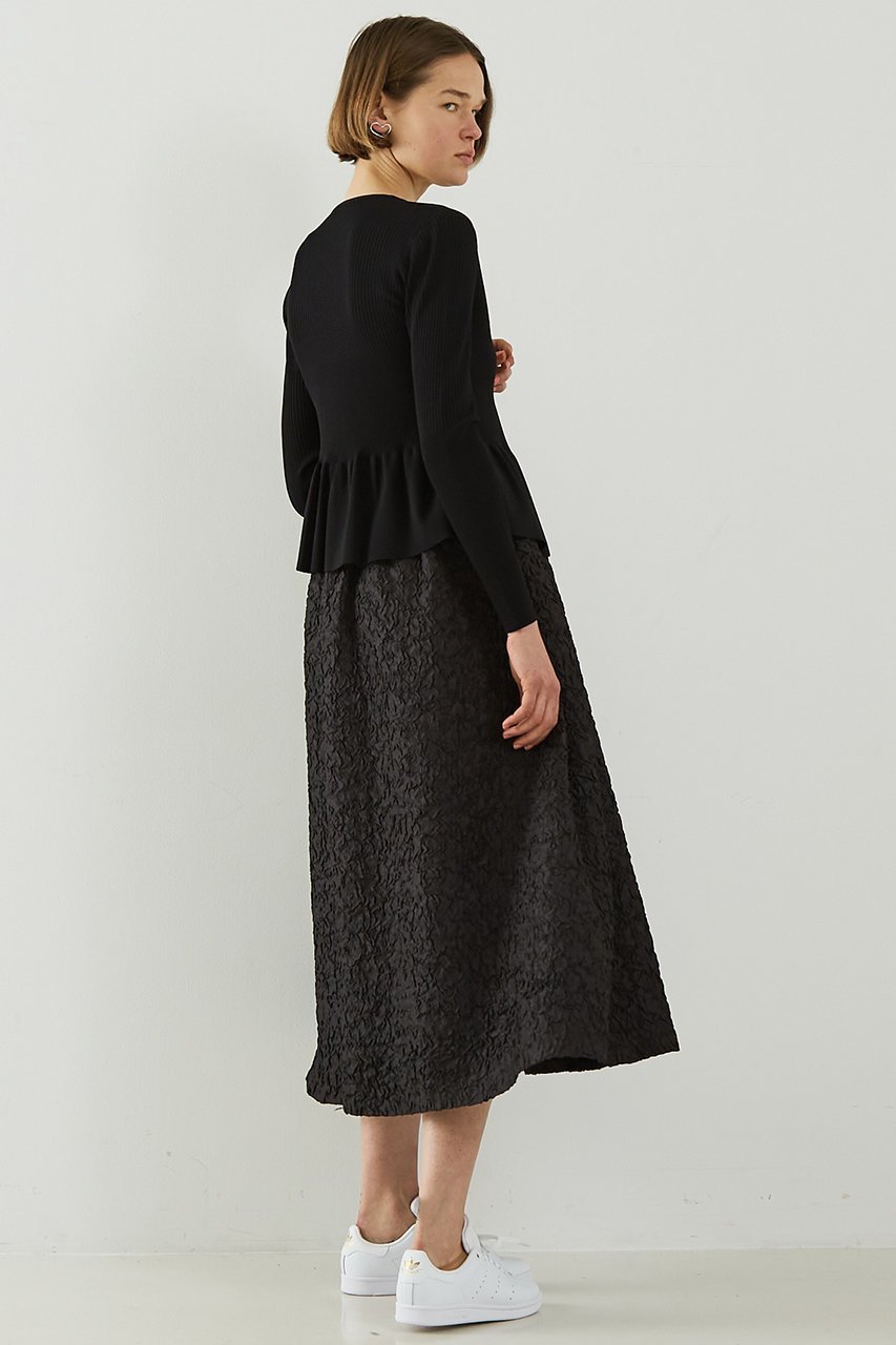 【デザイン ワークス/DESIGN WORKS】の2WAYリブペプラムボレロカーディガン 人気、トレンドファッション・服の通販 founy(ファニー) 　ファッション　Fashion　レディースファッション　Fashion for Women　トップス・カットソー　Cut & Sew Tops　ニット　Knit Tops & Sweaters　カーディガン・羽織り　Layered Style Cardigans　おすすめ　Recommended / Our Picks　アンサンブル　Ensemble Set　カーディガン　Cardigan, Knitwear　コンパクト　Compact, Small Size　タンク　Tank Top, Sleeveless Top　ドレス　Dress, One-Piece　フィット　Fit, Slim Fit　ペプラム　Peplum, Flared Hem　リボン　Ribbon, Bow　エレガント 上品　Elegant　other-8|ID: prp329100004513390 ipo3291000000034957103