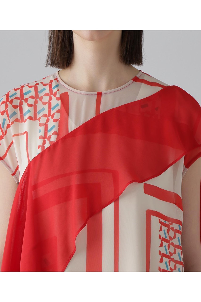 【アドーア/ADORE】のメディタラニアンプリントワンピース 人気、トレンドファッション・服の通販 founy(ファニー) 　ファッション　Fashion　レディースファッション　Fashion for Women　ワンピース　Dresses　チュニック　Tunic Tops & Dresses　アシンメトリー　Asymmetrical Style　シフォン　Chiffon, Lightweight Fabric　スカーフ　Scarf, Neckwear　チュニック　Tunic, Long Top　プリント　Print, Printed Pattern　モチーフ　Motif, Design Theme　ラッフル　Ruffle, Frill　リゾート　Resort, Vacation Style　ロング　Long, Long-Length　無地　Plain, Solid Color　other-5|ID: prp329100004513403 ipo3291000000035480604