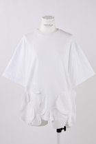 【エンフォルド/ENFOLD】のCIRCLE-HEM T-SHIRT/シャツ ホワイト|ID: prp329100004513424 ipo3291000000035891018