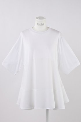 【エンフォルド/ENFOLD】のFLARE DOCKING T-SHIRT/シャツ 人気、トレンドファッション・服の通販 founy(ファニー) ファッション Fashion レディースファッション Fashion for Women トップス・カットソー Cut & Sew Tops シャツ・ブラウス・オフィスカジュアル Elegant Blouses & Button-Ups ロングTシャツ・Tシャツ Longline T-Shirts & Tees カットソー・ベーシックTシャツ Cut-and-Sewn Tops / Stretch Tees & Basics カットソー Cut and Sewn Top ショート Short, Short Length スリーブ Sleeve, Long Sleeve / Short Sleeve ドッキング Docking, Mixed Material リラックス Relax, Relaxed Fit 切替 Switching, Contrast Panel 定番 Standard, Basic Item |ID:prp329100004513425