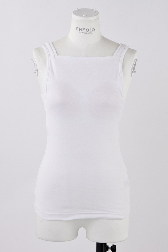 【エンフォルド/ENFOLD】のWING SNAPES T-SHIRT/タンクトップ インテリア・キッズ・メンズ・レディースファッション・服の通販 founy(ファニー) https://founy.com/ ファッション Fashion レディースファッション WOMEN トップス・カットソー Tops/Tshirt キャミソール / ノースリーブ No Sleeves シャツ/ブラウス Shirts/Blouses ロング / Tシャツ T-Shirts カットソー Cut and Sewn インナー Inner キャミソール Camisole コンパクト Compact スクエア Square タンク Tank バランス Balance ボトム Bottom ワイド Wide NEW・新作・新着・新入荷 New Arrivals |ID: prp329100004513427 ipo3291000000031887173