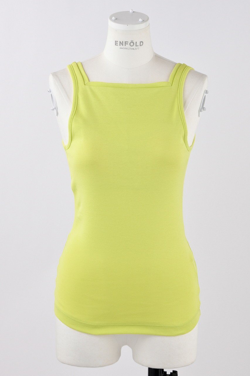 【エンフォルド/ENFOLD】のWING SNAPES T-SHIRT/タンクトップ インテリア・キッズ・メンズ・レディースファッション・服の通販 founy(ファニー) 　ファッション　Fashion　レディースファッション　Fashion for Women　トップス・カットソー　Cut & Sew Tops　キャミソール&ノースリーブ　Camisoles & Sleeveless Tops　シャツ・ブラウス・オフィスカジュアル　Elegant Blouses & Button-Ups　ロングTシャツ・Tシャツ　Longline T-Shirts & Tees　カットソー・ベーシックTシャツ　Cut-and-Sewn Tops / Stretch Tees & Basics　インナー　Innerwear　キャミソール　Camisole, Spaghetti Strap Top　コンパクト　Compact, Small Size　スクエア　Square, Square Shape　タンク　Tank Top, Sleeveless Top　バランス　Balance, Style Balance　ボトム　Bottoms, Lower Wear　ワイド　Wide, Wide Fit　L.ライム|ID: prp329100004513427 ipo3291000000035809749