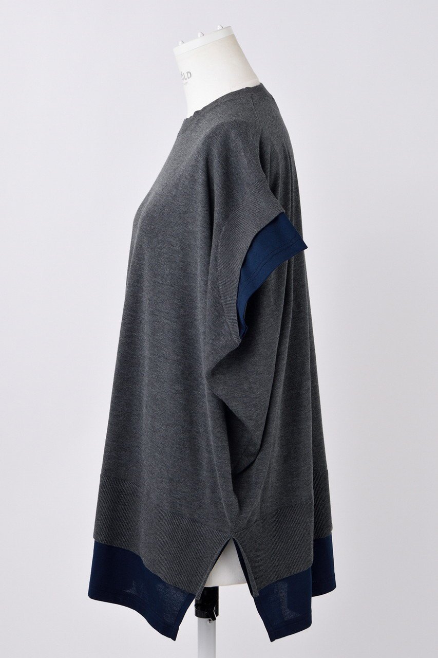 【エンフォルド/ENFOLD】の【5/1 12:00販売開始】KNIT LAYERED PULLOVER/ニット 人気、トレンドファッション・服の通販 founy(ファニー) 　ファッション　Fashion　レディースファッション　WOMEN　トップス・カットソー　Tops/Tshirt　ニット　Knit Tops　プルオーバー　Pullover　カットソー　Cut And Sew　スマート　Smart　ドッキング　Docking　夏　Summer　NEW・新作・新着・新入荷　New Arrivals　other-2|ID: prp329100004513430 ipo3291000000031887199