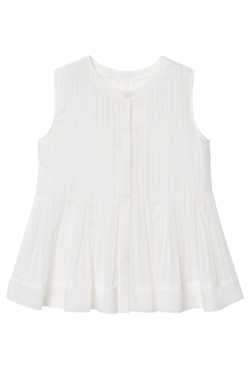 【アナイ/ANAYI】のボイルプリーツペプラム ブラウス 人気、トレンドファッション・服の通販 founy(ファニー) 　ファッション　Fashion　レディースファッション　WOMEN　トップス・カットソー　Tops/Tshirt　キャミソール / ノースリーブ　No Sleeves　シャツ/ブラウス　Shirts/Blouses　おすすめ　Recommend　オーガンジー　Organdy　ノースリーブ　No Sleeve　プリーツ　Pleats　ペプラム　Peplum　NEW・新作・新着・新入荷　New Arrivals　 other-1|ID: prp329100004513431 ipo3291000000031887202