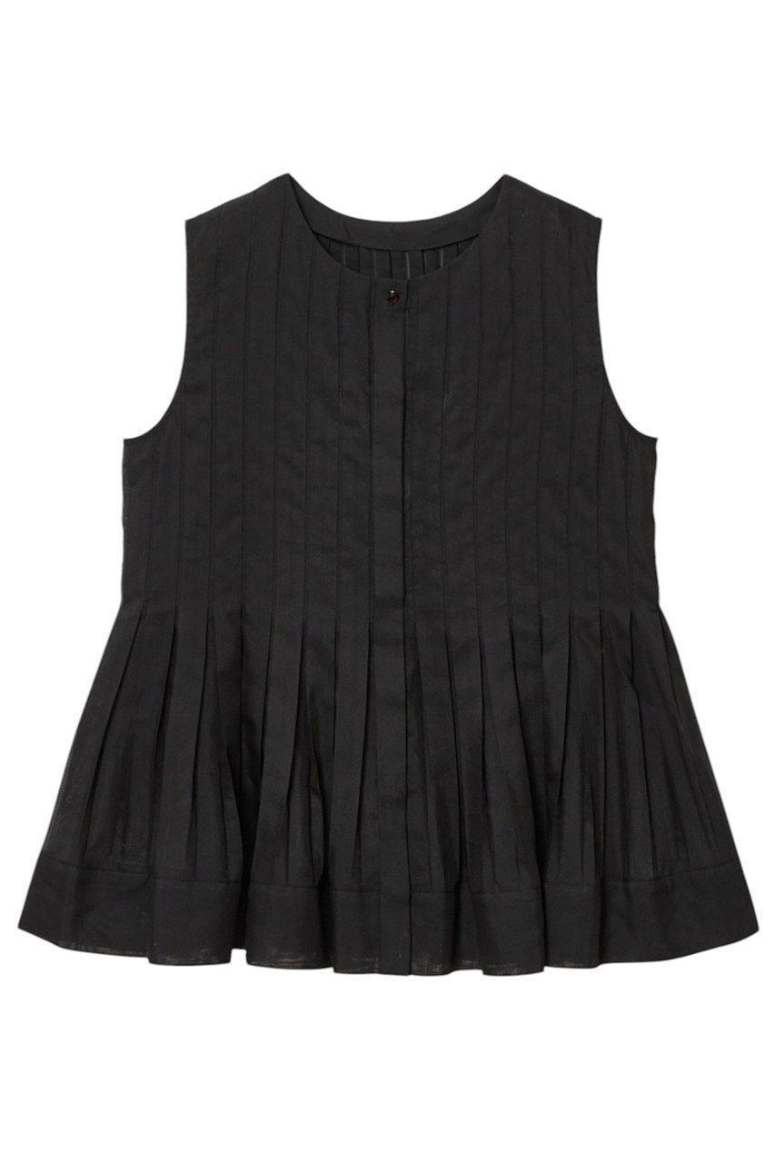 【アナイ/ANAYI】のボイルプリーツペプラム ブラウス インテリア・キッズ・メンズ・レディースファッション・服の通販 founy(ファニー) 　ファッション　Fashion　レディースファッション　WOMEN　トップス・カットソー　Tops/Tshirt　キャミソール / ノースリーブ　No Sleeves　シャツ/ブラウス　Shirts/Blouses　おすすめ　Recommend　オーガンジー　Organdy　ノースリーブ　No Sleeve　プリーツ　Pleats　ペプラム　Peplum　NEW・新作・新着・新入荷　New Arrivals　ブラック|ID: prp329100004513431 ipo3291000000031887205
