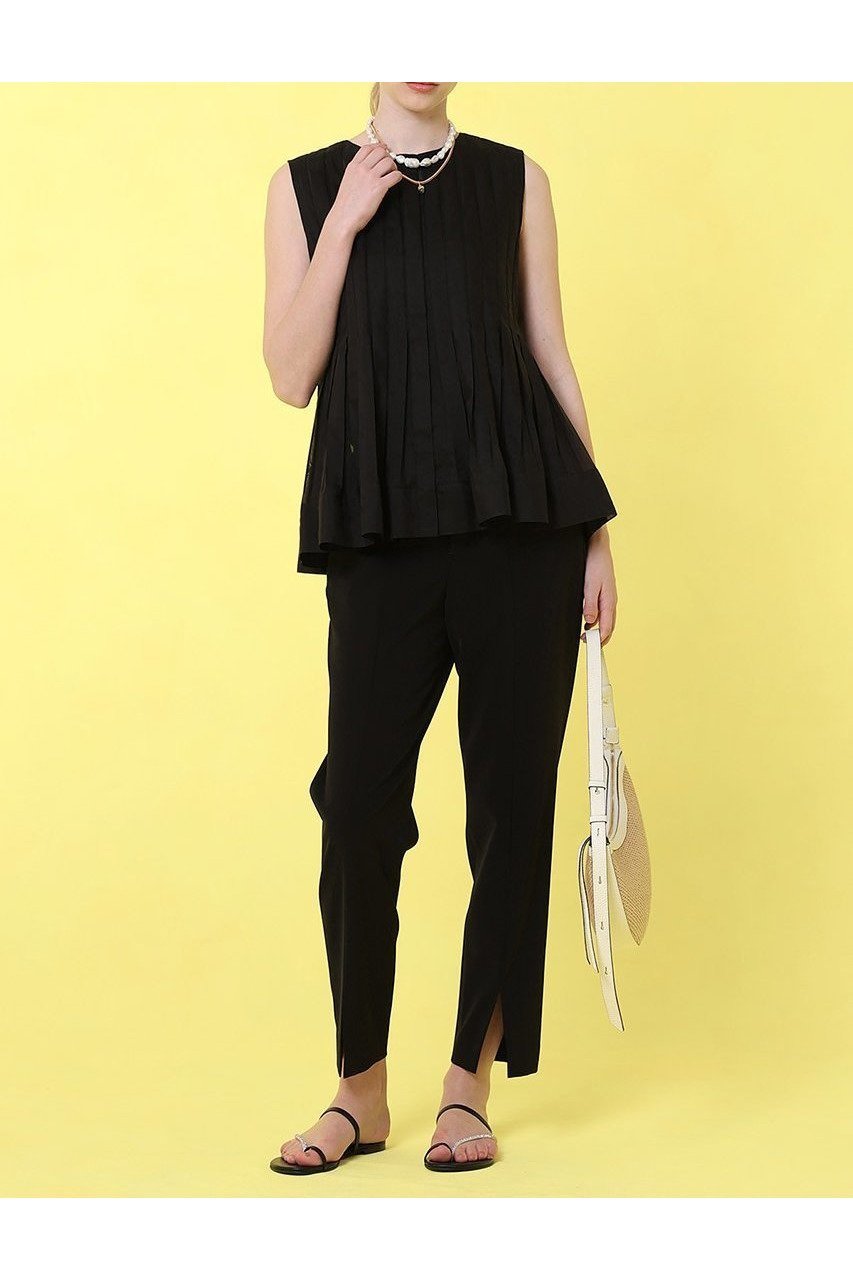 【アナイ/ANAYI】のボイルプリーツペプラム ブラウス 人気、トレンドファッション・服の通販 founy(ファニー) 　ファッション　Fashion　レディースファッション　WOMEN　トップス・カットソー　Tops/Tshirt　キャミソール / ノースリーブ　No Sleeves　シャツ/ブラウス　Shirts/Blouses　おすすめ　Recommend　オーガンジー　Organdy　ノースリーブ　No Sleeve　プリーツ　Pleats　ペプラム　Peplum　NEW・新作・新着・新入荷　New Arrivals　other-6|ID: prp329100004513431 ipo3291000000031887210