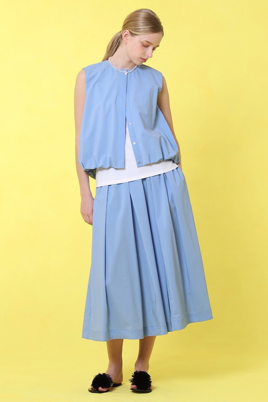 【アナイ/ANAYI】のストレッチナイロンバルーンジレ ブラウス 人気、トレンドファッション・服の通販 founy(ファニー) 　ファッション　Fashion　レディースファッション　Fashion for Women　アウター　Coat / Outerwear Collection　トップス・カットソー　Cut & Sew Tops　キャミソール&ノースリーブ　Camisoles & Sleeveless Tops　シャツ・ブラウス・オフィスカジュアル　Elegant Blouses & Button-Ups　ベスト&ジレ / 重ね着スタイル　Vests & Gilets　おすすめ　Recommended / Our Picks　キャミ　Camisole, Cami Top　スポーティ　Sporty, Casual Athletic　スリット　Slit, Slit Detail　セットアップ　Set-Up, Coordinated Outfit　ドット　Polka Dot, Dot Pattern　ノースリーブ　Sleeveless, No-Sleeve　バルーン　Balloon, Balloon Silhouette　夏　Summer　other-4|ID: prp329100004513436 ipo3291000000033706521