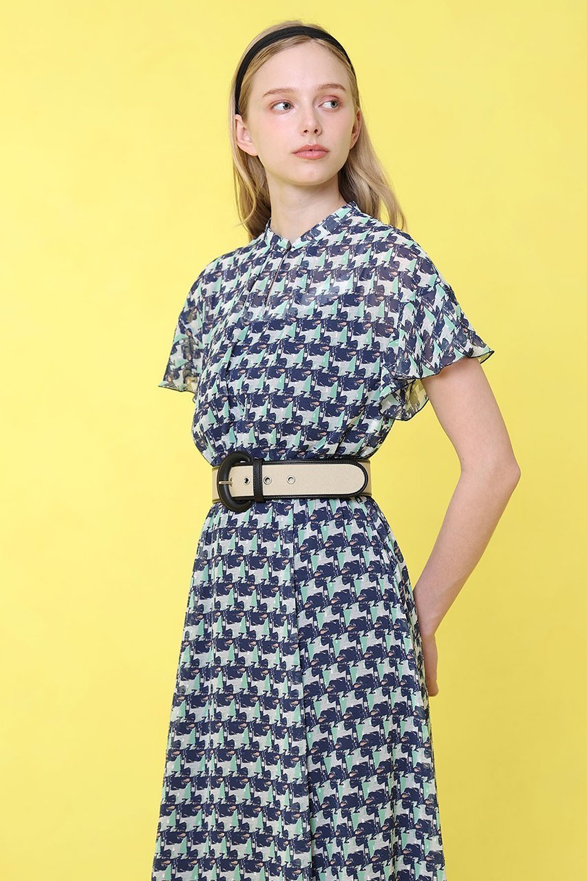 【アナイ/ANAYI】のreminiscenceプリント ワンピース 人気、トレンドファッション・服の通販 founy(ファニー) 　ファッション　Fashion　レディースファッション　Fashion for Women　ワンピース　Dresses　チュニック　Tunic Tops & Dresses　エレガント 上品　Elegant　キャミソール　Camisole, Spaghetti Strap Top　ジャケット　Jacket, Outerwear　スリット　Slit, Slit Detail　スリーブ　Sleeve, Long Sleeve / Short Sleeve　チュニック　Tunic, Long Top　フリル　Frill, Ruffle　フレア　Flare, Flared　フロント　Front, Front Design　プリント　Print, Printed Pattern　ペチコート　Petticoat, Underskirt　other-7|ID: prp329100004513437 ipo3291000000032858607
