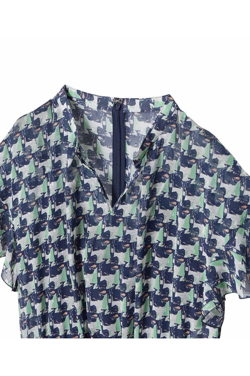 【アナイ/ANAYI】のreminiscenceプリント ワンピース 人気、トレンドファッション・服の通販 founy(ファニー) 　ファッション　Fashion　レディースファッション　Fashion for Women　ワンピース　Dresses　チュニック　Tunic Tops & Dresses　エレガント 上品　Elegant　キャミソール　Camisole, Spaghetti Strap Top　ジャケット　Jacket, Outerwear　スリット　Slit, Slit Detail　スリーブ　Sleeve, Long Sleeve / Short Sleeve　チュニック　Tunic, Long Top　フリル　Frill, Ruffle　フレア　Flare, Flared　フロント　Front, Front Design　プリント　Print, Printed Pattern　ペチコート　Petticoat, Underskirt　other-3|ID: prp329100004513437 ipo3291000000035724075