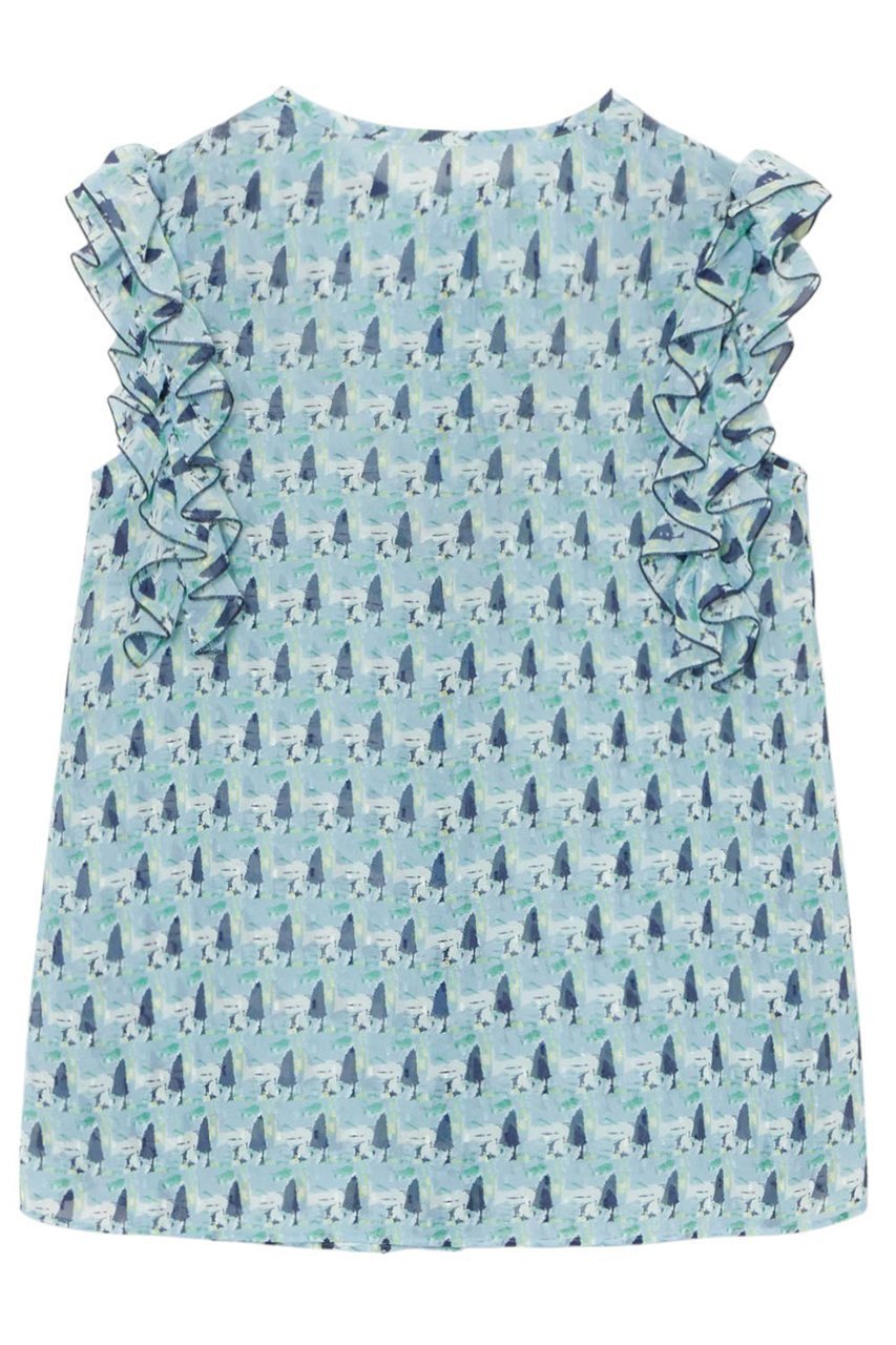 【アナイ/ANAYI】のreminiscenceプリント フリルブラウス 人気、トレンドファッション・服の通販 founy(ファニー) 　ファッション　Fashion　レディースファッション　Fashion for Women　トップス・カットソー　Cut & Sew Tops　キャミソール&ノースリーブ　Camisoles & Sleeveless Tops　シャツ・ブラウス・オフィスカジュアル　Elegant Blouses & Button-Ups　ノースリーブ　Sleeveless, No-Sleeve　バランス　Balance, Style Balance　フリル　Frill, Ruffle　プリント　Print, Printed Pattern　ボトム　Bottoms, Lower Wear　other-2|ID: prp329100004513438 ipo3291000000035724180