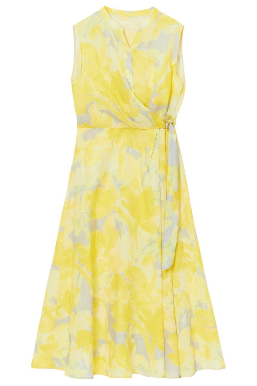 【アナイ/ANAYI】のtransparentプリント リネンワンピース 人気、トレンドファッション・服の通販 founy(ファニー) 　ファッション　Fashion　レディースファッション　WOMEN　ワンピース　Dress　チュニック　Tunic　おすすめ　Recommend　イエロー　Yellow　カシュクール　Cachecoeur　グラデーション　Gradation　スキッパー　Skipper　チュニック　Tunic　デコルテ　Decolletage　ネップ　Nep Yarn　フレア　Flare　プリント　Print　ペチコート　Petticoat　リネン　Linen　リボン　Ribbon　夏　Summer　NEW・新作・新着・新入荷　New Arrivals　 other-1|ID: prp329100004513439 ipo3291000000031887282