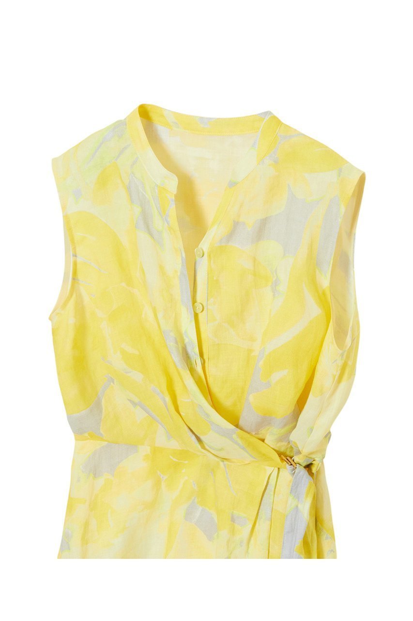 【アナイ/ANAYI】のtransparentプリント リネンワンピース 人気、トレンドファッション・服の通販 founy(ファニー) 　ファッション　Fashion　レディースファッション　WOMEN　ワンピース　Dress　チュニック　Tunic　おすすめ　Recommend　イエロー　Yellow　カシュクール　Cachecoeur　グラデーション　Gradation　スキッパー　Skipper　チュニック　Tunic　デコルテ　Decolletage　ネップ　Nep Yarn　フレア　Flare　プリント　Print　ペチコート　Petticoat　リネン　Linen　リボン　Ribbon　夏　Summer　NEW・新作・新着・新入荷　New Arrivals　other-3|ID: prp329100004513439 ipo3291000000031887285