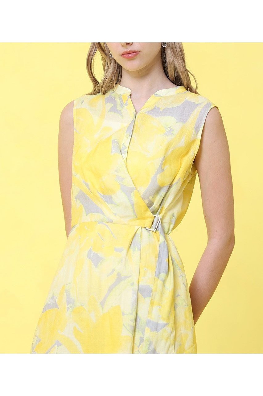 【アナイ/ANAYI】のtransparentプリント リネンワンピース 人気、トレンドファッション・服の通販 founy(ファニー) 　ファッション　Fashion　レディースファッション　WOMEN　ワンピース　Dress　チュニック　Tunic　おすすめ　Recommend　イエロー　Yellow　カシュクール　Cachecoeur　グラデーション　Gradation　スキッパー　Skipper　チュニック　Tunic　デコルテ　Decolletage　ネップ　Nep Yarn　フレア　Flare　プリント　Print　ペチコート　Petticoat　リネン　Linen　リボン　Ribbon　夏　Summer　NEW・新作・新着・新入荷　New Arrivals　other-8|ID: prp329100004513439 ipo3291000000031887290