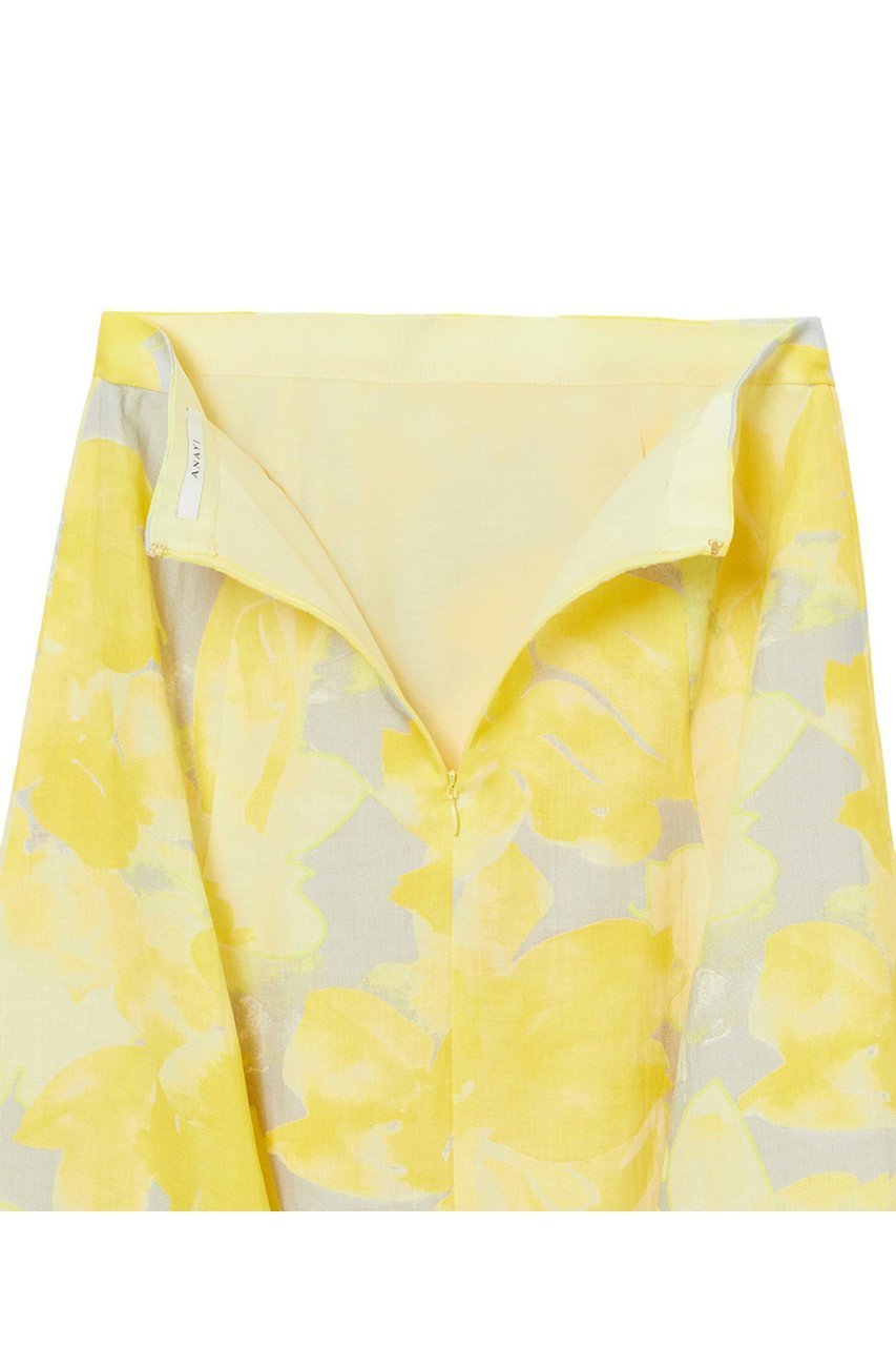 【アナイ/ANAYI】のtransparentプリント リネンスカート 人気、トレンドファッション・服の通販 founy(ファニー) 　ファッション　Fashion　レディースファッション　Fashion for Women　スカート　Skirts　ロングスカート　Long Skirts / Maxi & Midi Skirts　おすすめ　Recommended / Our Picks　イエロー　Yellow　エレガント 上品　Elegant　グラデーション　Gradient, Ombre　ネップ　Nepp, Slub Yarn　フラット　Flat, Flat Shoes　プリント　Print, Printed Pattern　マーメイド　Mermaid, Fishtail Silhouette　リネン　Linen, Linen Fabric　ロング　Long, Long-Length　夏　Summer　other-4|ID: prp329100004513440 ipo3291000000032807874