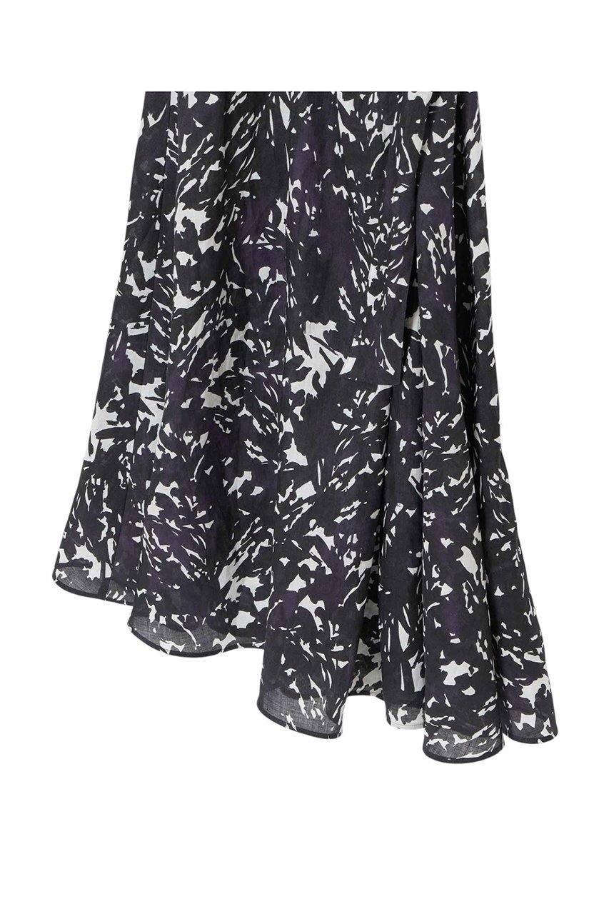 【アナイ/ANAYI】のShade Of Night プリントリネン ワンピース 人気、トレンドファッション・服の通販 founy(ファニー) 　ファッション　Fashion　レディースファッション　WOMEN　ワンピース　Dress　チュニック　Tunic　カシュクール　Cachecoeur　スキッパー　Skipper　チュニック　Tunic　デコルテ　Decolletage　ネップ　Nep Yarn　フレア　Flare　プリント　Print　ペチコート　Petticoat　リネン　Linen　リボン　Ribbon　ロング　Long　エレガント 上品　Elegant　NEW・新作・新着・新入荷　New Arrivals　other-6|ID: prp329100004513441 ipo3291000000031887306