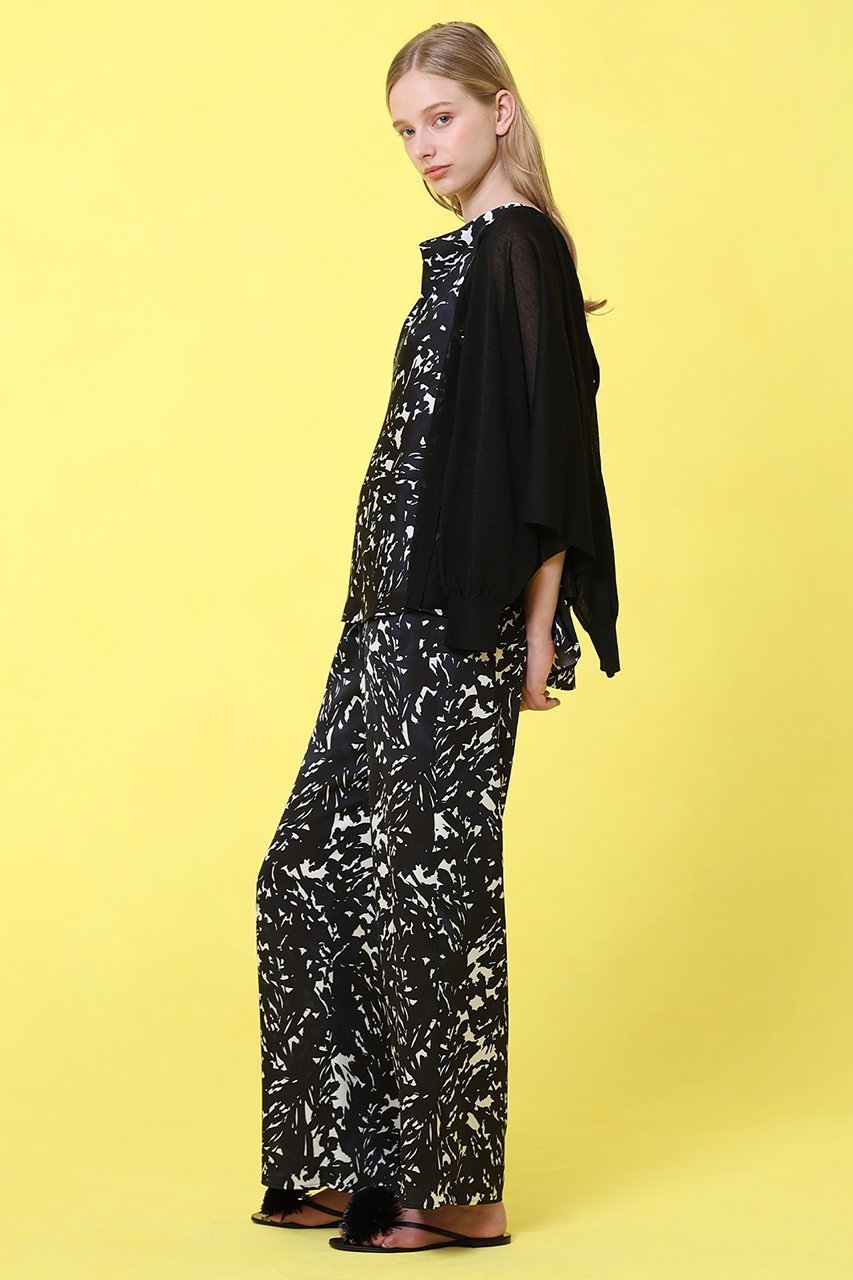 【アナイ/ANAYI】のShade Of Night プリントイージーパンツ 人気、トレンドファッション・服の通販 founy(ファニー) 　ファッション　Fashion　レディースファッション　Fashion for Women　パンツ　Pants & Trousers　おすすめ　Recommended / Our Picks　サテン　Satin, Glossy Fabric　セットアップ　Set-Up, Coordinated Outfit　フロント　Front, Front Design　リボン　Ribbon, Bow　リラックス　Relax, Relaxed Fit　エレガント 上品　Elegant　楽ちん　Easy Fit, Comfortable　other-8|ID: prp329100004513442 ipo3291000000032810805