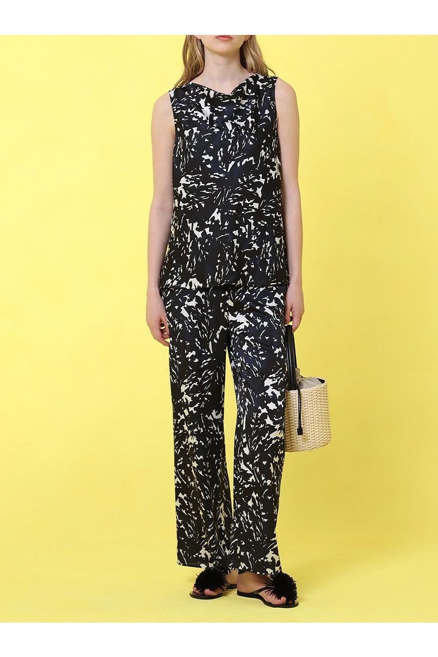 【アナイ/ANAYI】のShade Of Night プリントドレープ ブラウス 人気、トレンドファッション・服の通販 founy(ファニー) 　ファッション　Fashion　レディースファッション　WOMEN　トップス・カットソー　Tops/Tshirt　キャミソール / ノースリーブ　No Sleeves　シャツ/ブラウス　Shirts/Blouses　おすすめ　Recommend　サテン　Satin　セットアップ　Set Up　デコルテ　Decolletage　ドレープ　Drape　ノースリーブ　No Sleeve　エレガント 上品　Elegant　NEW・新作・新着・新入荷　New Arrivals　other-8|ID: prp329100004513443 ipo3291000000031887326