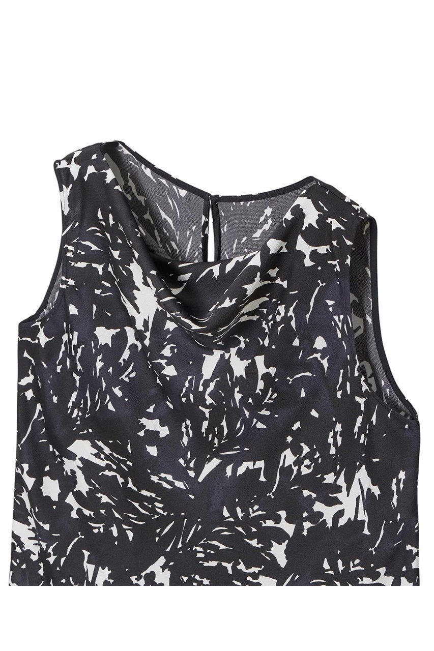 【アナイ/ANAYI】のShade Of Night プリントドレープ ブラウス 人気、トレンドファッション・服の通販 founy(ファニー) 　ファッション　Fashion　レディースファッション　Fashion for Women　トップス・カットソー　Cut & Sew Tops　キャミソール&ノースリーブ　Camisoles & Sleeveless Tops　シャツ・ブラウス・オフィスカジュアル　Elegant Blouses & Button-Ups　おすすめ　Recommended / Our Picks　サテン　Satin, Glossy Fabric　セットアップ　Set-Up, Coordinated Outfit　デコルテ　Décolleté, Neckline　ドレープ　Drape, Draping Fabric　ノースリーブ　Sleeveless, No-Sleeve　エレガント 上品　Elegant　other-3|ID: prp329100004513443 ipo3291000000035639714