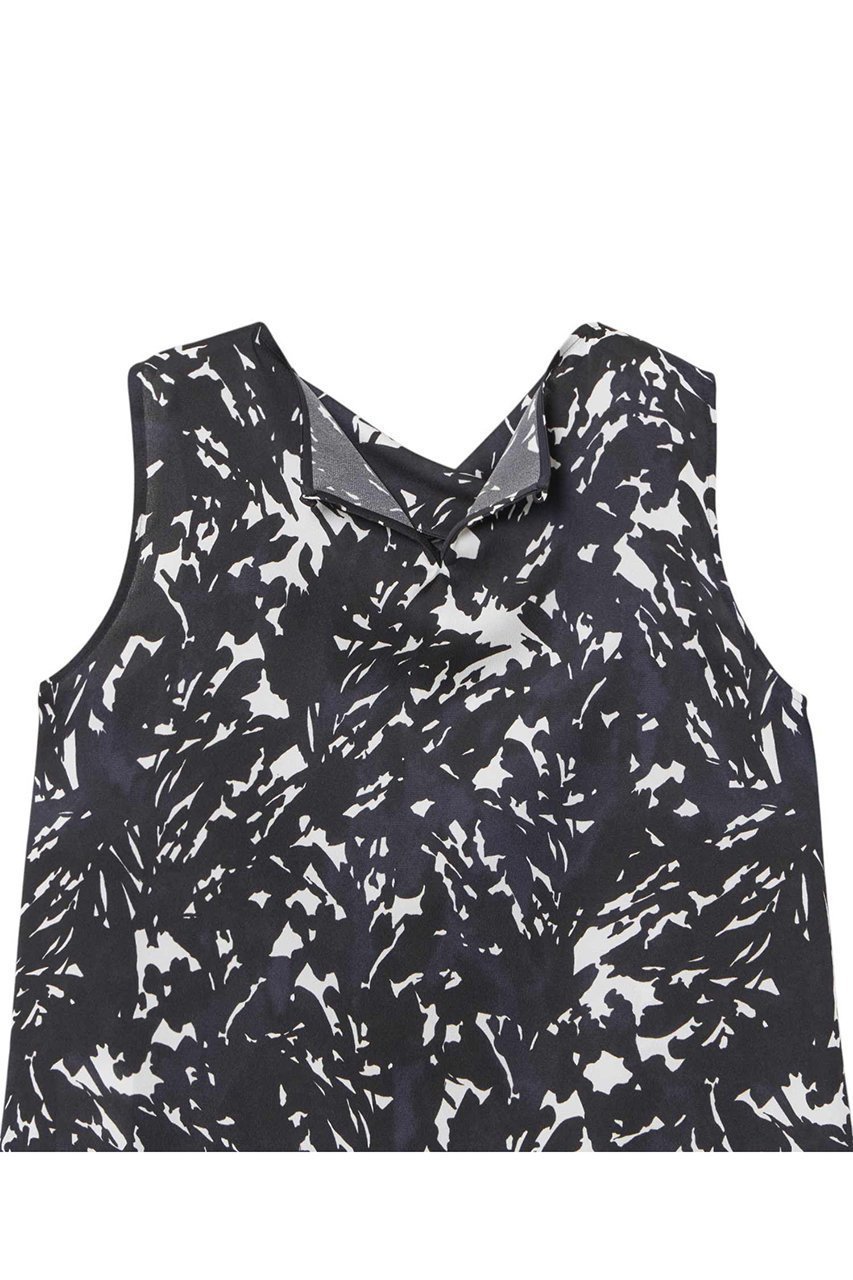 【アナイ/ANAYI】のShade Of Night プリントドレープ ブラウス 人気、トレンドファッション・服の通販 founy(ファニー) 　ファッション　Fashion　レディースファッション　Fashion for Women　トップス・カットソー　Cut & Sew Tops　キャミソール&ノースリーブ　Camisoles & Sleeveless Tops　シャツ・ブラウス・オフィスカジュアル　Elegant Blouses & Button-Ups　おすすめ　Recommended / Our Picks　サテン　Satin, Glossy Fabric　セットアップ　Set-Up, Coordinated Outfit　デコルテ　Décolleté, Neckline　ドレープ　Drape, Draping Fabric　ノースリーブ　Sleeveless, No-Sleeve　エレガント 上品　Elegant　other-4|ID: prp329100004513443 ipo3291000000035639715