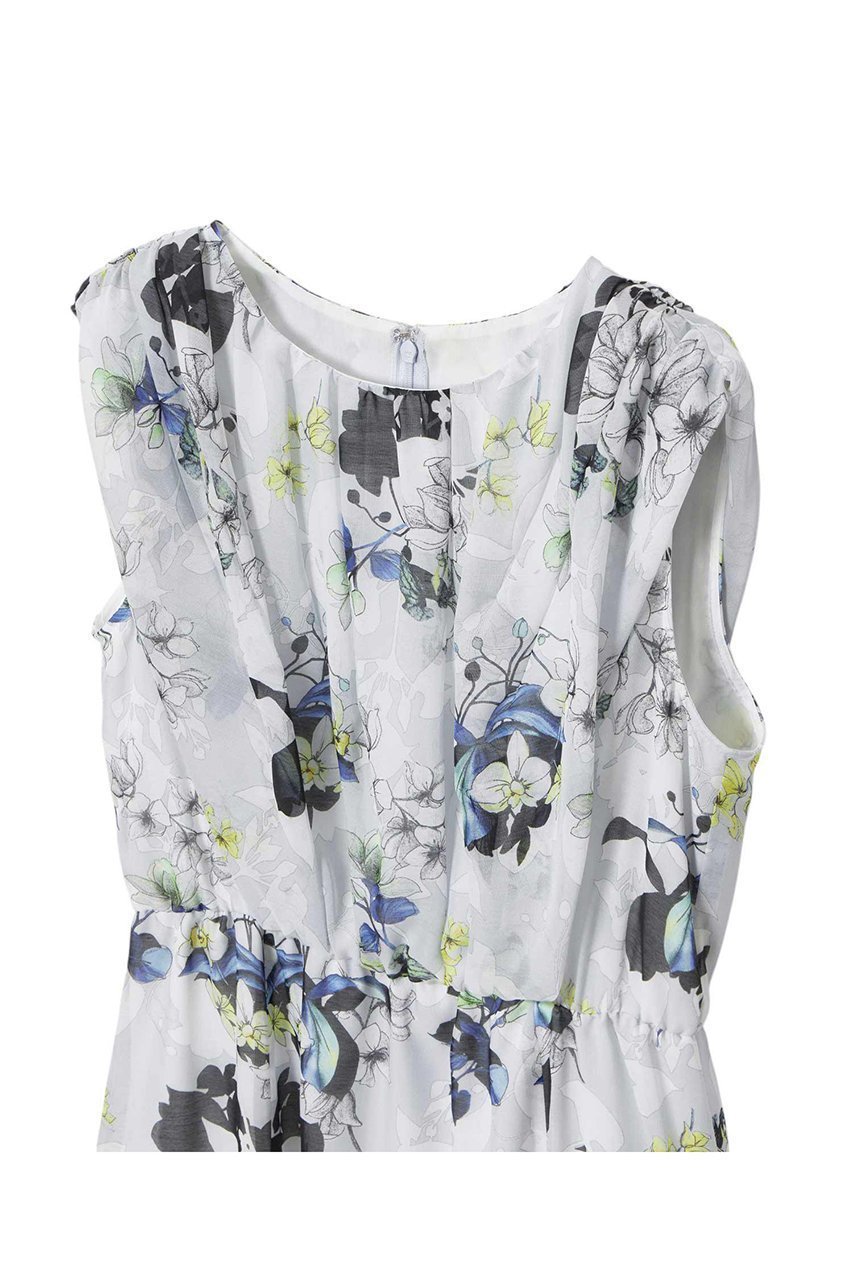 【アナイ/ANAYI】のbouquet プリントランダムタック ワンピース 人気、トレンドファッション・服の通販 founy(ファニー) 　ファッション　Fashion　レディースファッション　Fashion for Women　ワンピース　Dresses　チュニック　Tunic Tops & Dresses　エアリー　Airy Texture　エレガント 上品　Elegant　ギャザー　Gathered, Ruffled　クラシカル　Classical, Vintage-Inspired　シアー　Sheer, See-Through　チュニック　Tunic, Long Top　モダン　Modern, Contemporary　モチーフ　Motif, Design Theme　ランダム　Random, Irregular　リアル　Real, Realistic　ロング　Long, Long-Length　other-3|ID: prp329100004513444 ipo3291000000035652944