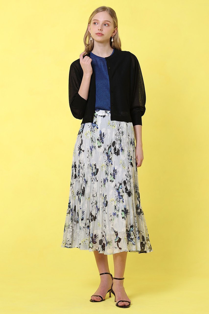 【アナイ/ANAYI】のbouquet プリントプリーツスカート 人気、トレンドファッション・服の通販 founy(ファニー) 　ファッション　Fashion　レディースファッション　Fashion for Women　スカート　Skirts　プリーツスカート / 上品フェミニンスタイル　Pleated Skirts　ロングスカート　Long Skirts / Maxi & Midi Skirts　エレガント 上品　Elegant　クラシカル　Classical, Vintage-Inspired　シアー　Sheer, See-Through　プリーツ　Pleats, Pleated　ボトム　Bottoms, Lower Wear　モダン　Modern, Contemporary　モチーフ　Motif, Design Theme　ランダム　Random, Irregular　リアル　Real, Realistic　リラックス　Relax, Relaxed Fit　ロング　Long, Long-Length　other-8|ID: prp329100004513445 ipo3291000000032807907