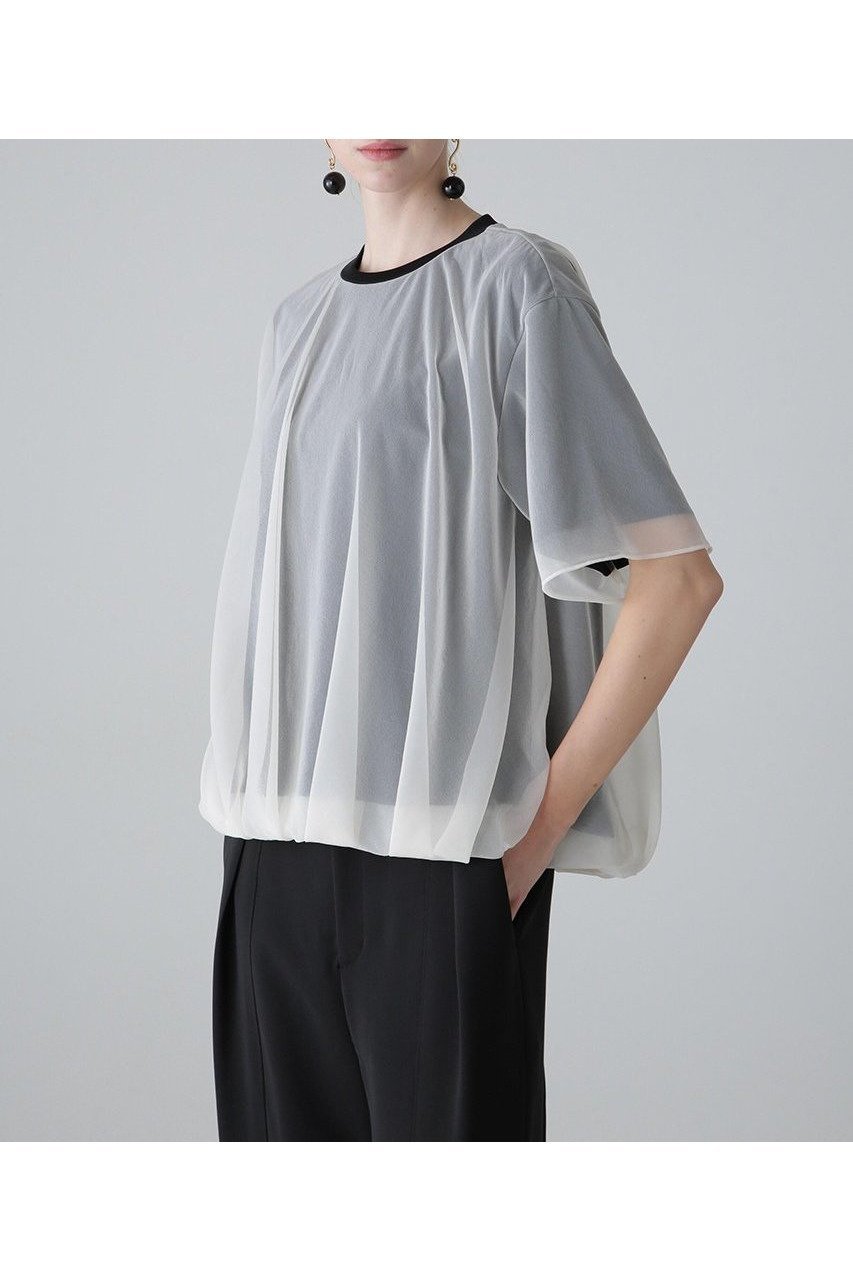 【アドーア/ADORE】のシアーレイヤードジャージーカットソー インテリア・キッズ・メンズ・レディースファッション・服の通販 founy(ファニー) 　ファッション　Fashion　レディースファッション　Ladies' Fashion Online　トップス・カットソー　Tops/Tshirt　シャツ/ブラウス　Shirts/Blouses　ロング / Tシャツ　T-Shirts　カットソー　Cut and Sewn　ギャザー　Gather　シアー　Sheer　ショート　Short　ジャージ　Jersey　スリーブ　Sleeve　ブラウジング　Browsing　ホワイト|ID: prp329100004513450 ipo3291000000031901113
