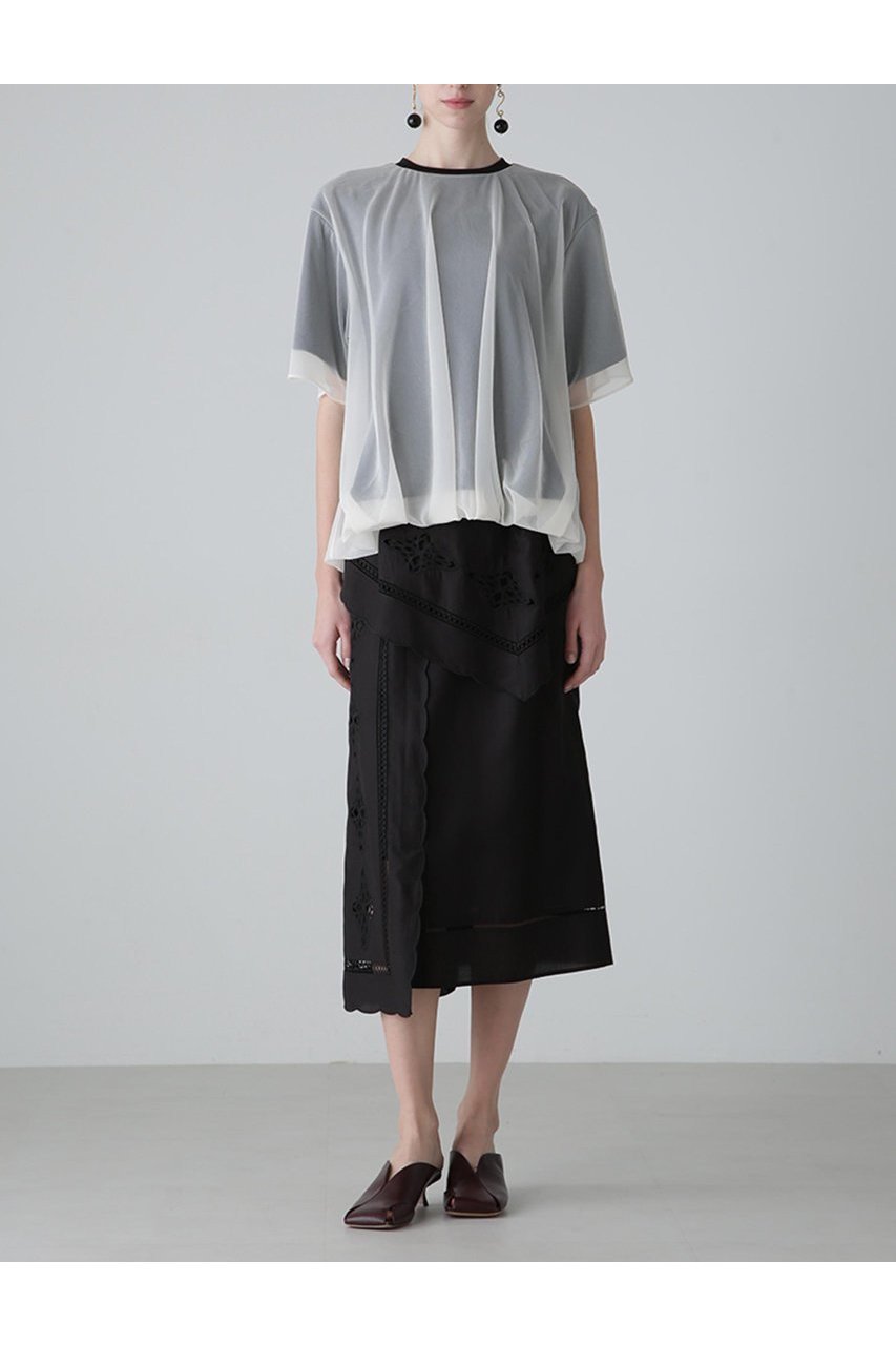 【アドーア/ADORE】のシアーレイヤードジャージーカットソー 人気、トレンドファッション・服の通販 founy(ファニー) 　ファッション　Fashion　レディースファッション　Ladies' Fashion Online　トップス・カットソー　Tops/Tshirt　シャツ/ブラウス　Shirts/Blouses　ロング / Tシャツ　T-Shirts　カットソー　Cut and Sewn　ギャザー　Gather　シアー　Sheer　ショート　Short　ジャージ　Jersey　スリーブ　Sleeve　ブラウジング　Browsing　other-4|ID: prp329100004513450 ipo3291000000031901838