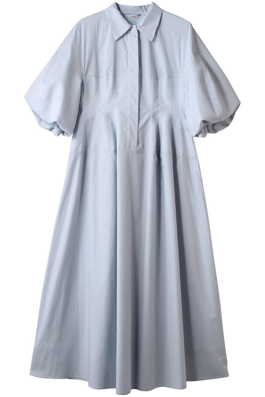【クラネ/CLANE】のWAIST DESIGN VOLUME ONEPIECE/ワンピース インテリア・キッズ・メンズ・レディースファッション・服の通販 founy(ファニー) 　ファッション　Fashion　レディースファッション　Ladies' Fashion Online　ワンピース　Dress　チュニック　Tunic　シェイプ　Shape　スリーブ　Sleeve　チュニック　Tunic　フェミニン　Feminine　ロング　Long　BLUE|ID: prp329100004513452 ipo3291000000031887406