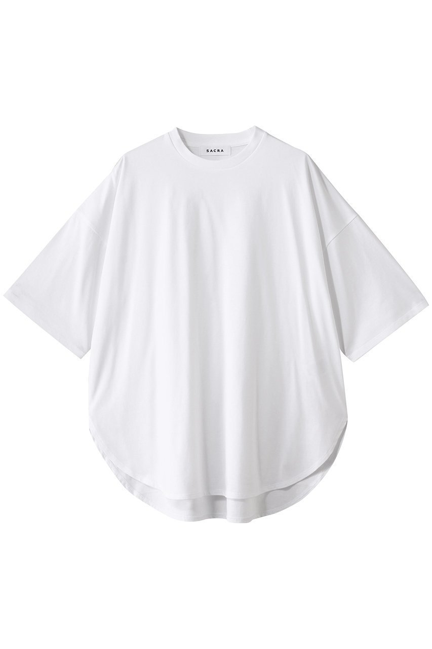 【サクラ/SACRA】のスーパーファインコットンTシャツ 人気、トレンドファッション・服の通販 founy(ファニー) 　ファッション　Fashion　レディースファッション　WOMEN　トップス・カットソー　Tops/Tshirt　シャツ/ブラウス　Shirts/Blouses　ロング / Tシャツ　T-Shirts　カットソー　Cut and Sewn　ショート　Short　シンプル　Simple　スリーブ　Sleeve　ハーフ　Half　ラウンド　Round　NEW・新作・新着・新入荷　New Arrivals　 other-1|ID: prp329100004513456 ipo3291000000031887445