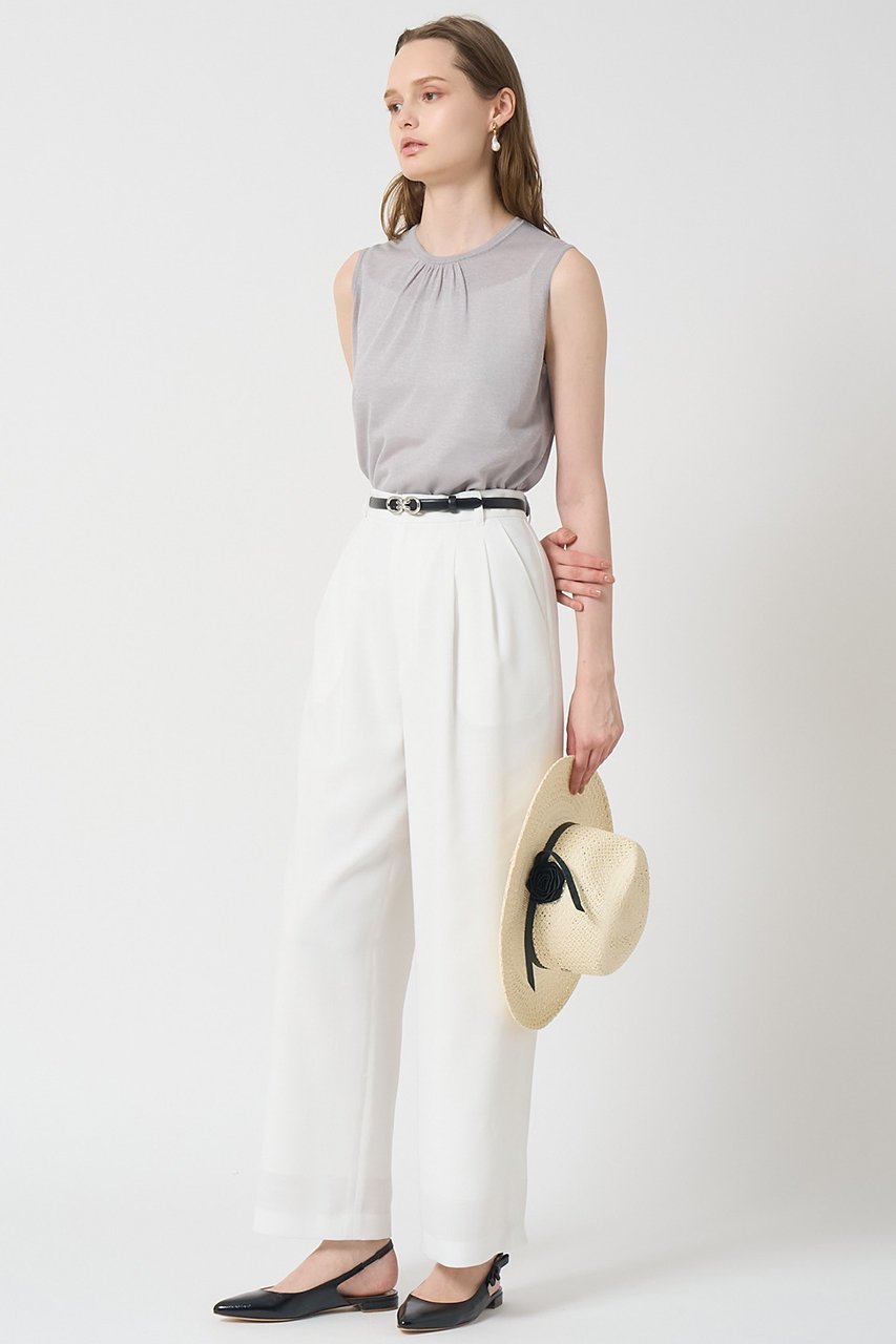 【アナイ/ANAYI】のシアー天竺ギャザー プルオーバー 人気、トレンドファッション・服の通販 founy(ファニー) 　ファッション　Fashion　レディースファッション　Fashion for Women　トップス・カットソー　Cut & Sew Tops　ニット　Knit Tops & Sweaters　カジュアルプルオーバー・ニットトップス　Pullovers & Knit Tops / Casual Pullovers　おすすめ　Recommended / Our Picks　アンサンブル　Ensemble Set　イタリア　Italy　カーディガン　Cardigan, Knitwear　ギャザー　Gathered, Ruffled　シアー　Sheer, See-Through　夏　Summer　other-4|ID: prp329100004513462 ipo3291000000032811007