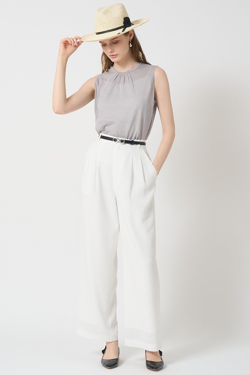 【アナイ/ANAYI】のシアー天竺ギャザー プルオーバー 人気、トレンドファッション・服の通販 founy(ファニー) 　ファッション　Fashion　レディースファッション　Fashion for Women　トップス・カットソー　Cut & Sew Tops　ニット　Knit Tops & Sweaters　カジュアルプルオーバー・ニットトップス　Pullovers & Knit Tops / Casual Pullovers　おすすめ　Recommended / Our Picks　アンサンブル　Ensemble Set　イタリア　Italy　カーディガン　Cardigan, Knitwear　ギャザー　Gathered, Ruffled　シアー　Sheer, See-Through　夏　Summer　other-5|ID: prp329100004513462 ipo3291000000032811008
