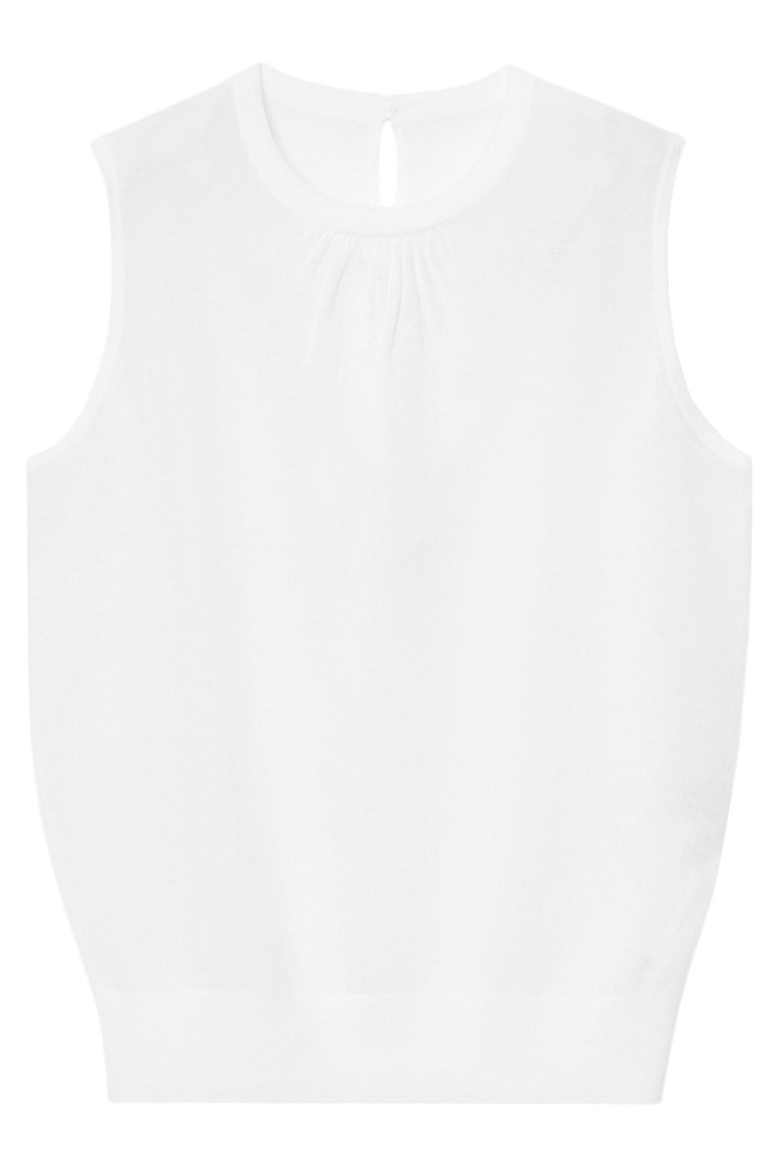 【アナイ/ANAYI】のシアー天竺ギャザー プルオーバー インテリア・キッズ・メンズ・レディースファッション・服の通販 founy(ファニー) 　ファッション　Fashion　レディースファッション　Fashion for Women　トップス・カットソー　Cut & Sew Tops　ニット　Knit Tops & Sweaters　カジュアルプルオーバー・ニットトップス　Pullovers & Knit Tops / Casual Pullovers　おすすめ　Recommended / Our Picks　アンサンブル　Ensemble Set　イタリア　Italy　カーディガン　Cardigan, Knitwear　ギャザー　Gathered, Ruffled　シアー　Sheer, See-Through　夏　Summer　ホワイト|ID: prp329100004513462 ipo3291000000034706166